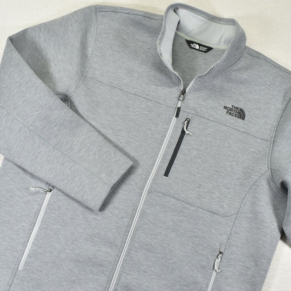 The North Face Mens Haldee Full Zip Fleece Jacket Gray Heather Size XXL